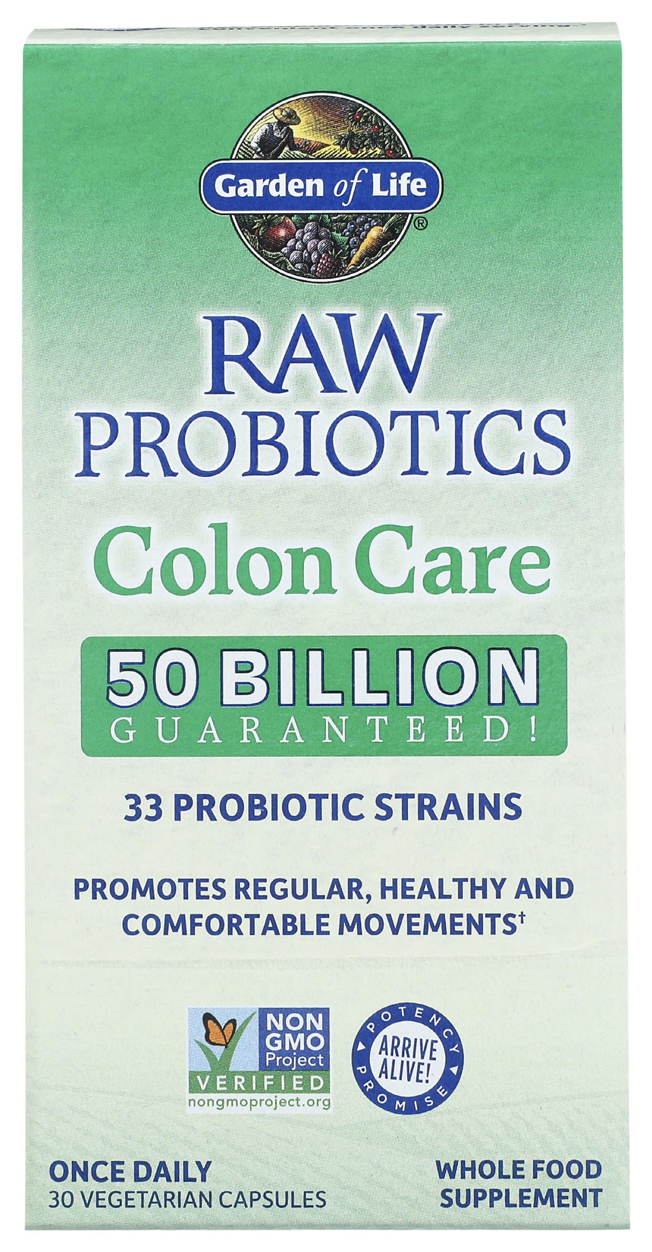 Garden of Life Raw Colon Care Probiotics Capsules 30 Count