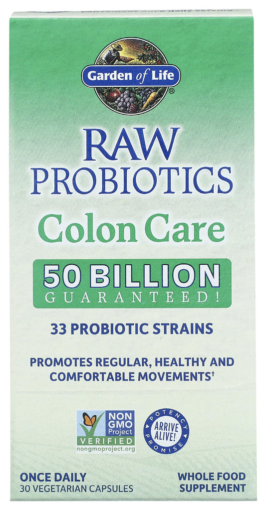Garden of Life Raw Colon Care Probiotics Capsules 30 Count