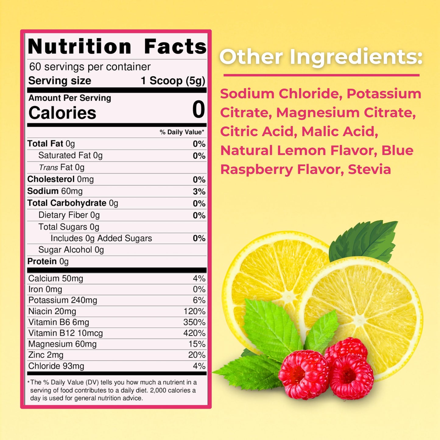 Loom Electrolyte Powder for Intermittent Fasting, 60 Servings, Raspberry Lemonade, 10.6 oz