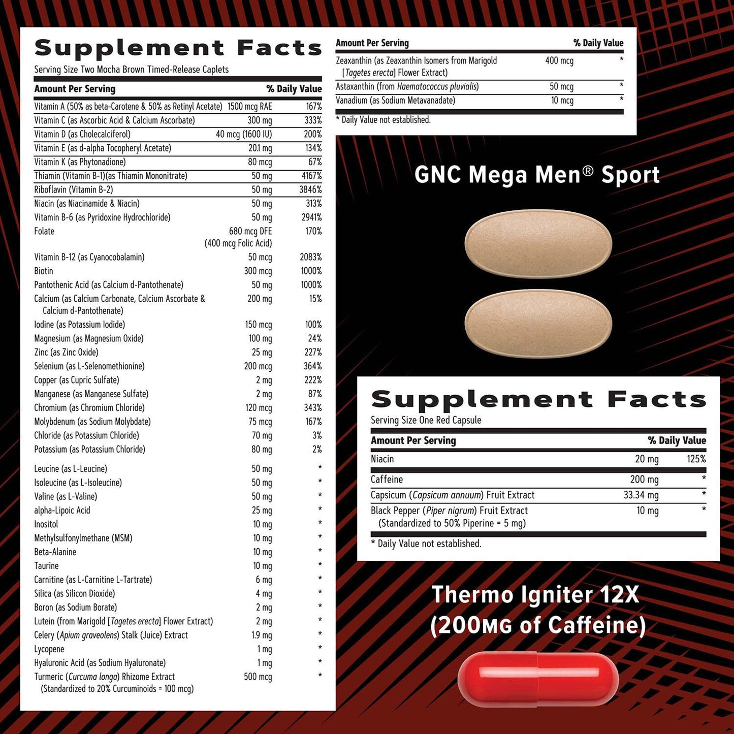 GNC AMP Men’s Ripped Vitapak Program Tablets, 30 Count