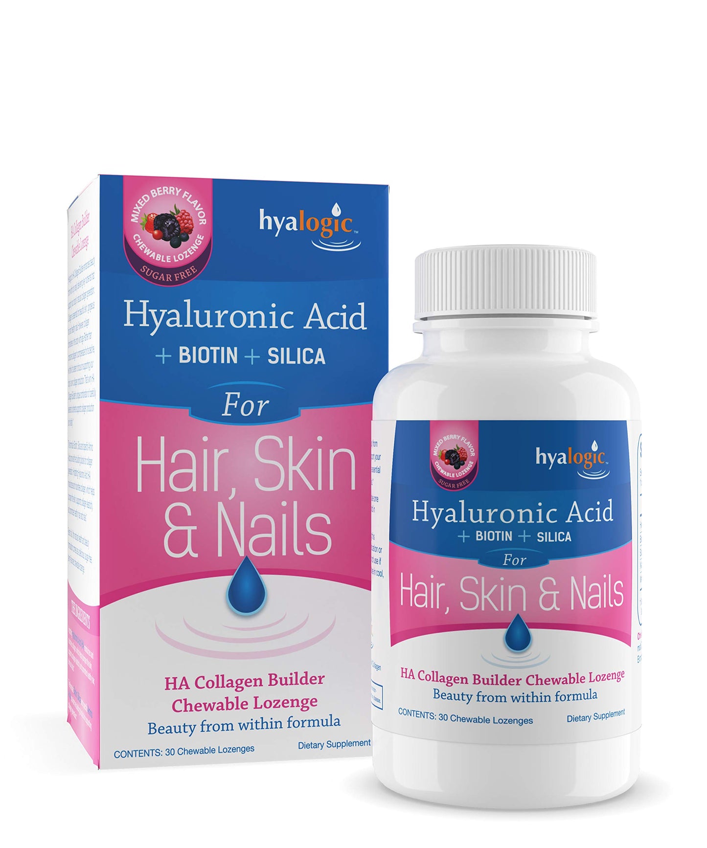 Hyalogic Hyaluronic Acid Chewable Lozenges 30 Count