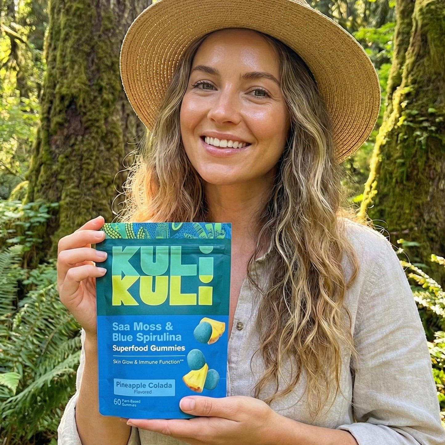 Kuli Kuli Sea Moss & Blue Spirulina Superfood Gummies, 60 Count