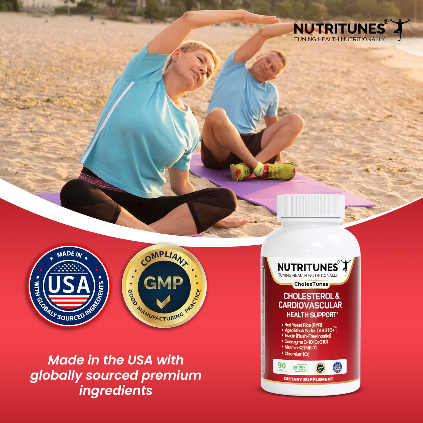 Nutritunes CholesTunes Cholesterol Support Supplement 90 Capsules
