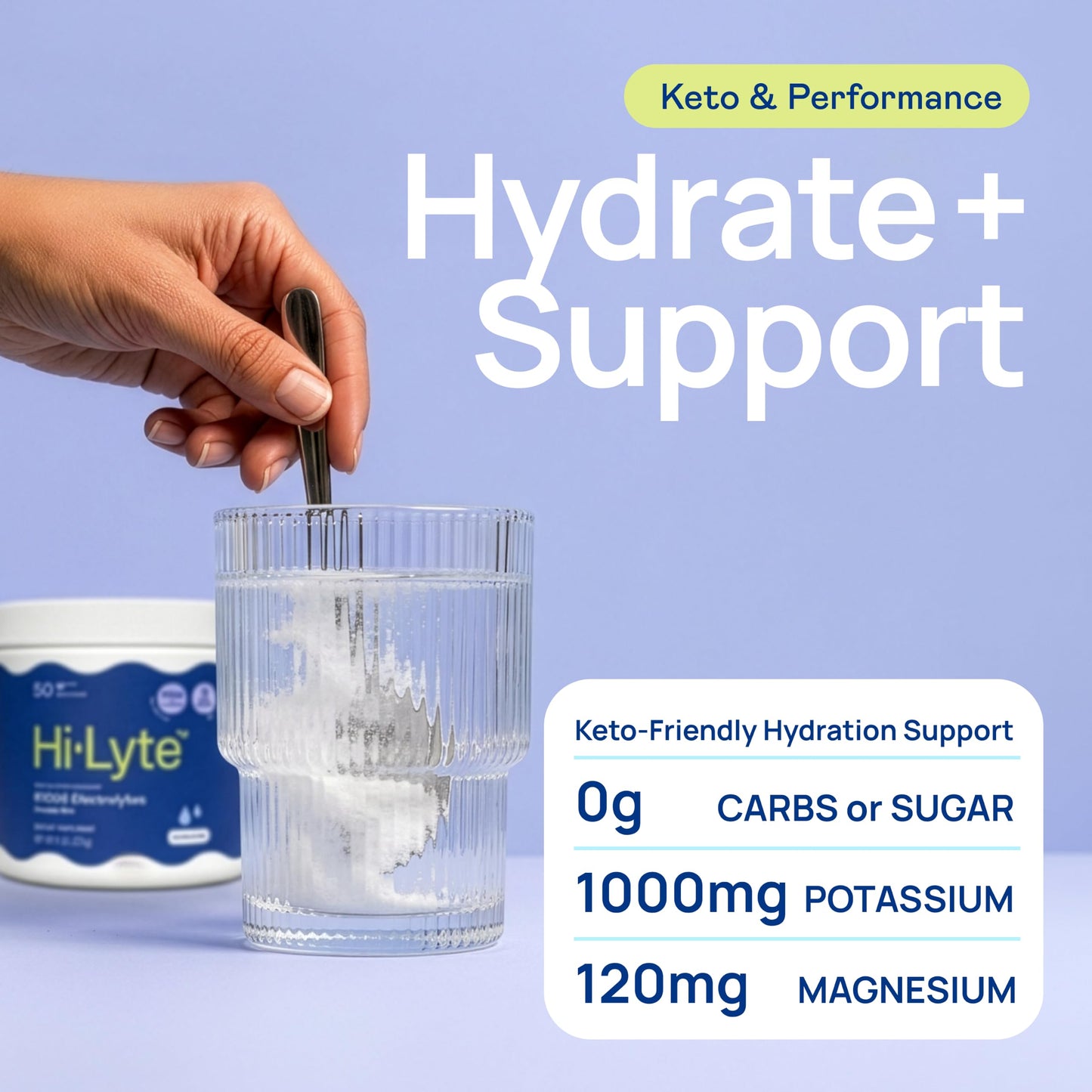 Hi-Lyte K1000 Electrolytes Powder, 50 Servings