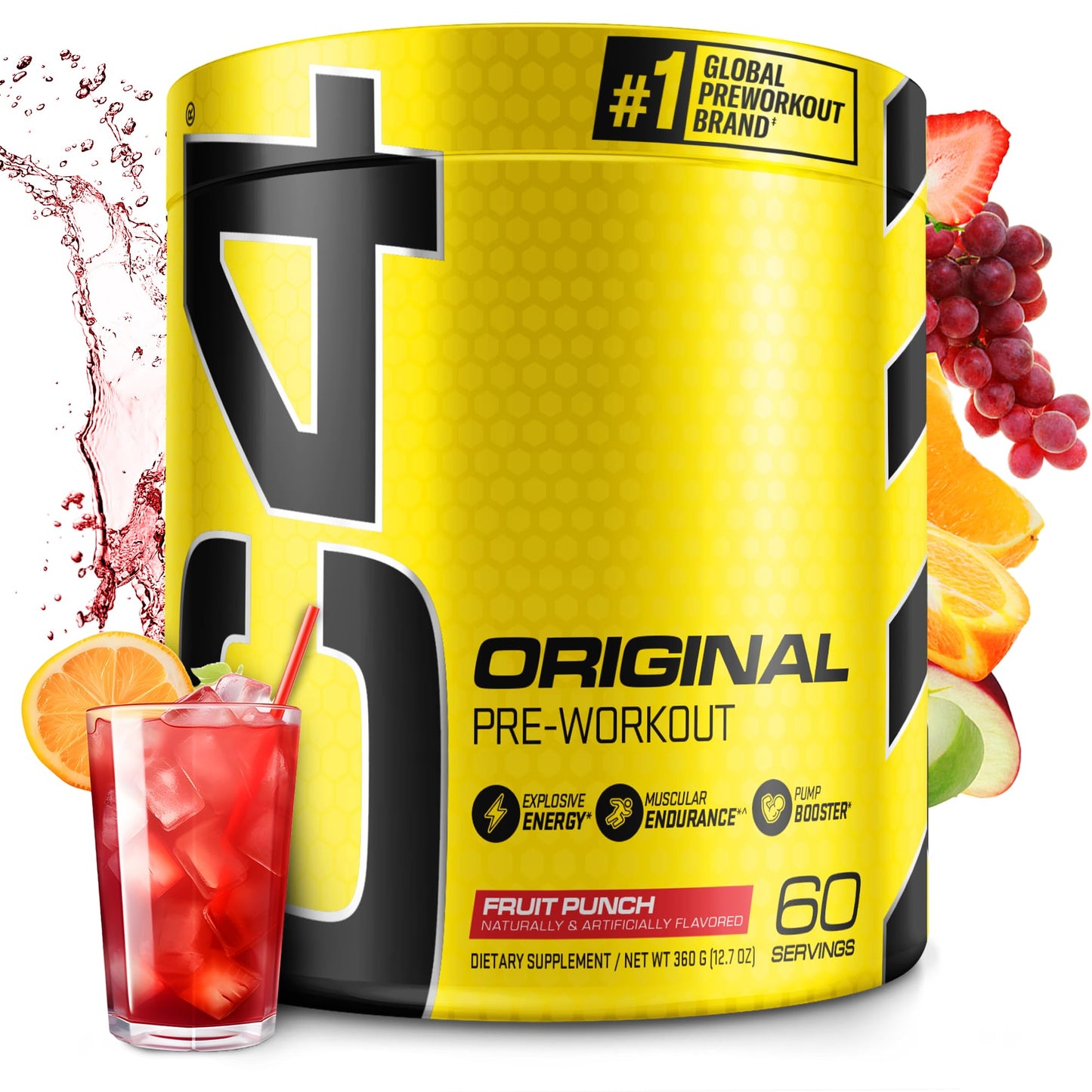 C4 Original Pre Workout Powder Fruit Punch 12.7 Ounce
