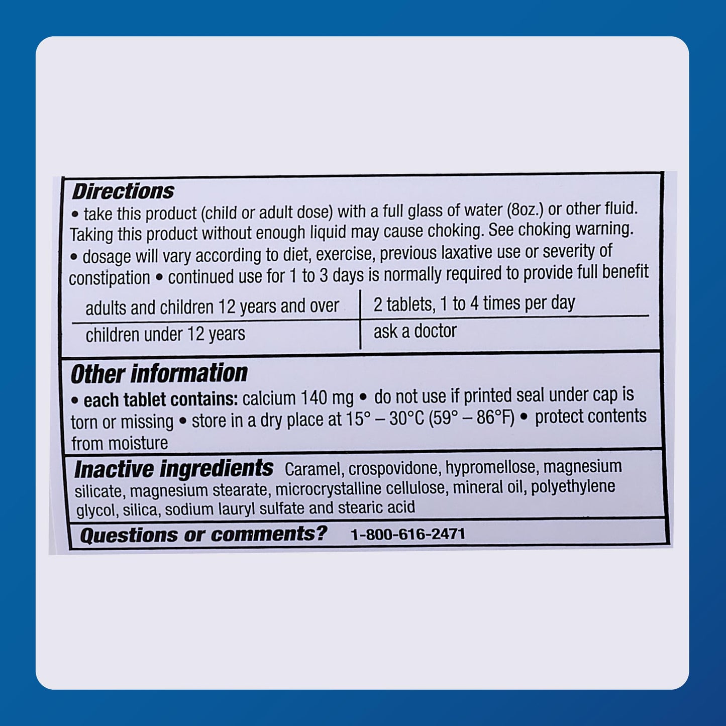 MAJOR Fiber-Tabs 625 Mg Tablets 180 Count