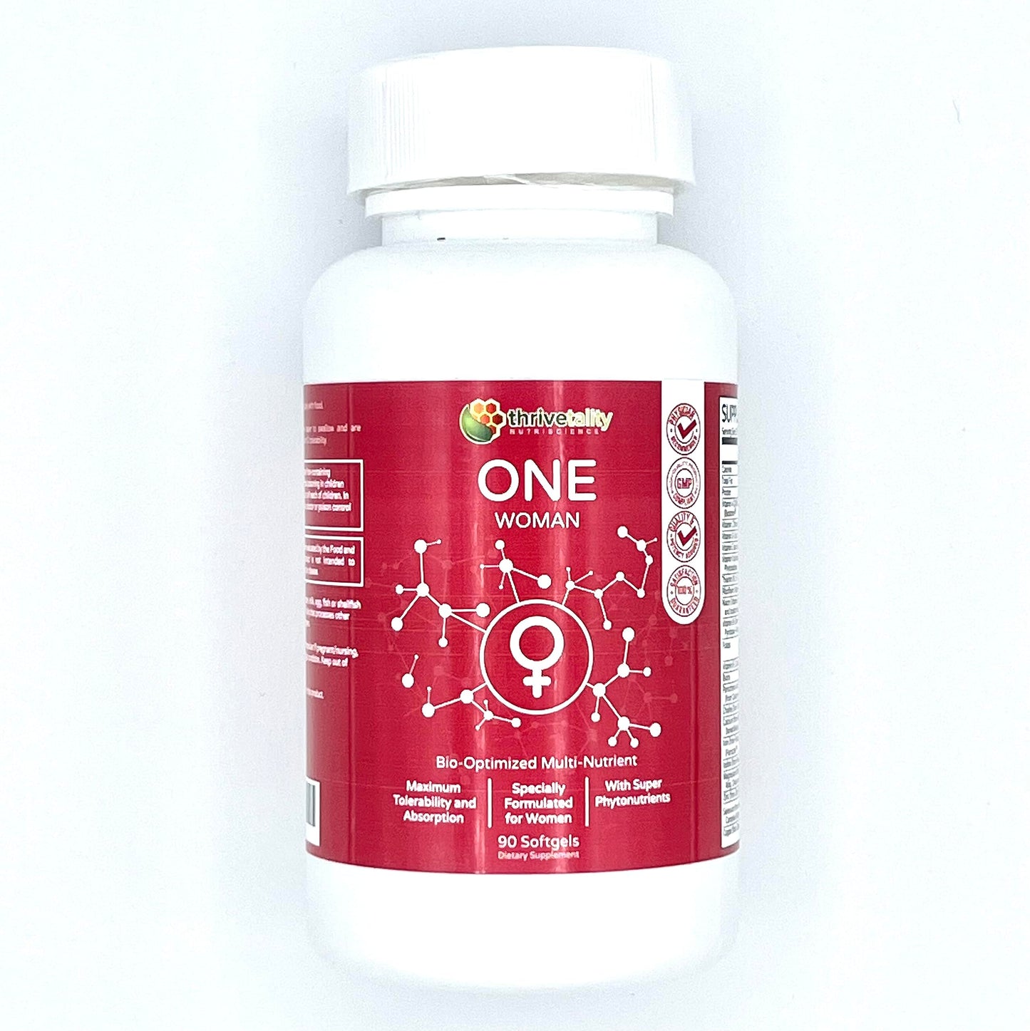 Thrivetality Nutriscience ONE Woman Bio-Optimized Multi-Nutrient Softgel, 90 Count