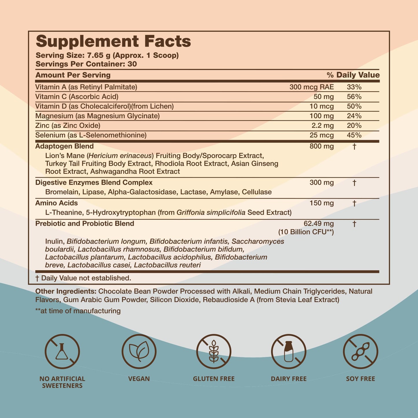 Beachberry BeachBiome Gut Health & Brain Support Daily Powder – Digestive & Cognitive Balance, 30 Servings