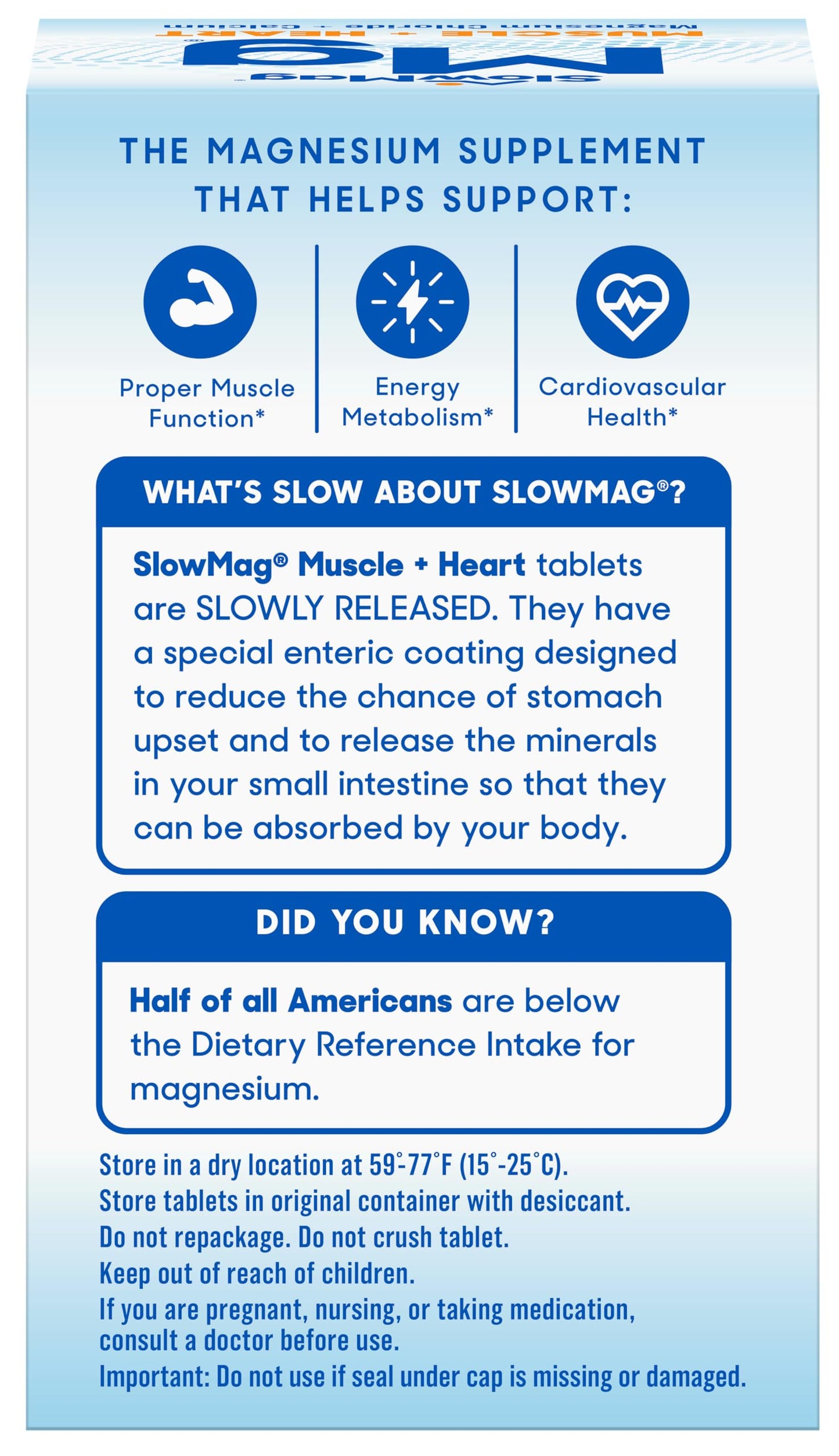 Slow-Mag Mg Muscle + Heart Tablets, 120 Tablets