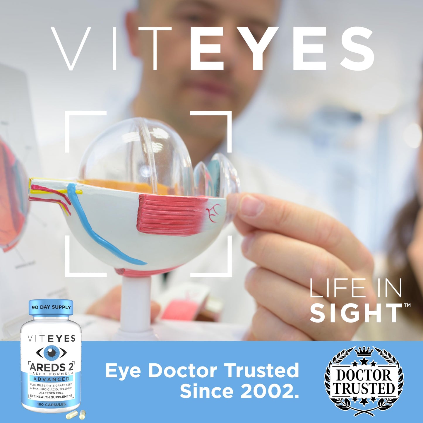 Viteyes AREDS 2 Advanced Eye Vitamins Capsules 180 Count