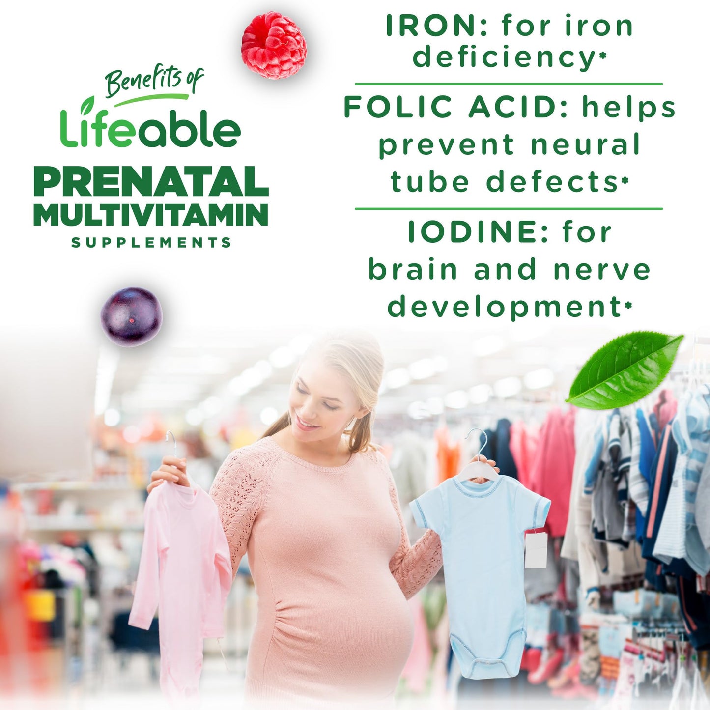 Lifeable Prenatal Multivitamin Gummies for Women 90 Gummies
