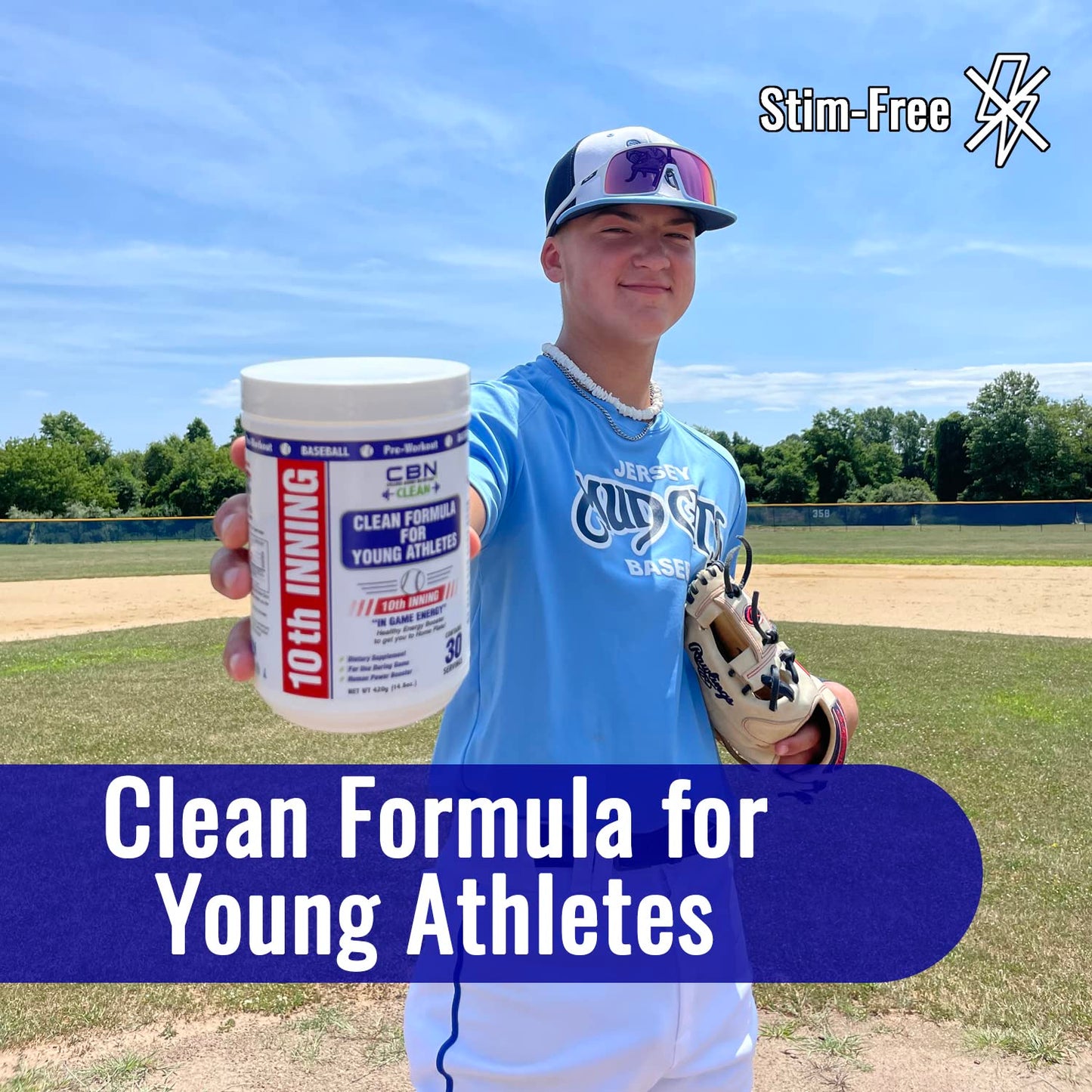 College Bound Nutrition 10th Inning - Hit Further, Throw Harder, Run Faster | Baseball & Softball Development & in-Game Energy! Powder, 15.87 Ounce
