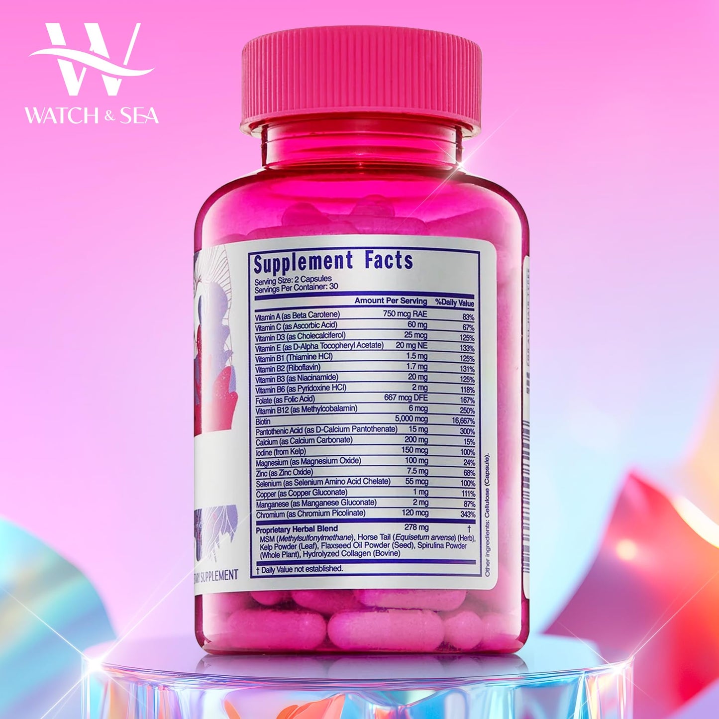 WATCH & SEA BEAUTY Hair Flourishing Extra-Strength Capsules 30 Capsules