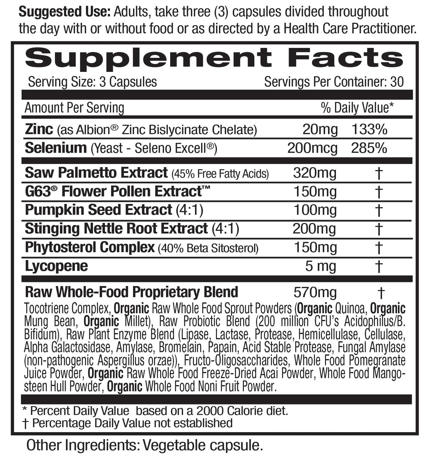 Emerald Labs Prostate Health Prostate Support Supplement Capsules 90