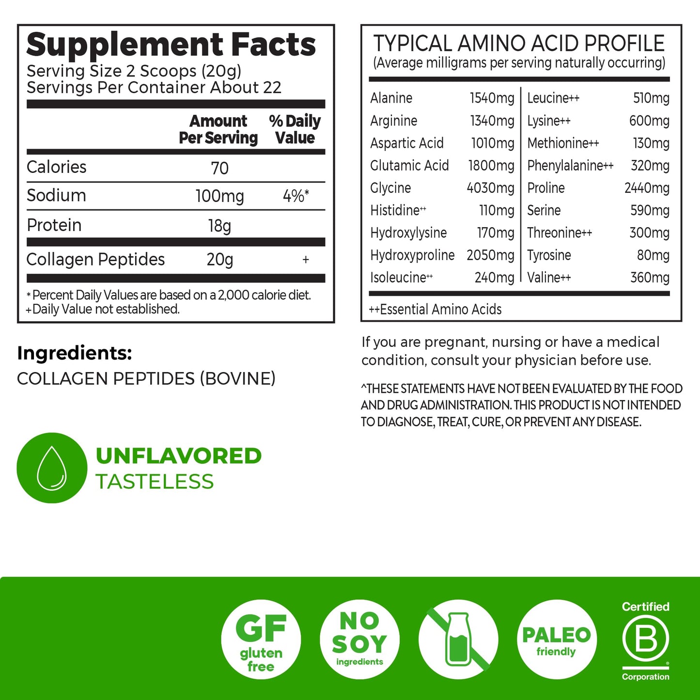 Orgain Hydrolyzed Collagen Peptides Powder, Unflavored, 16 Servings