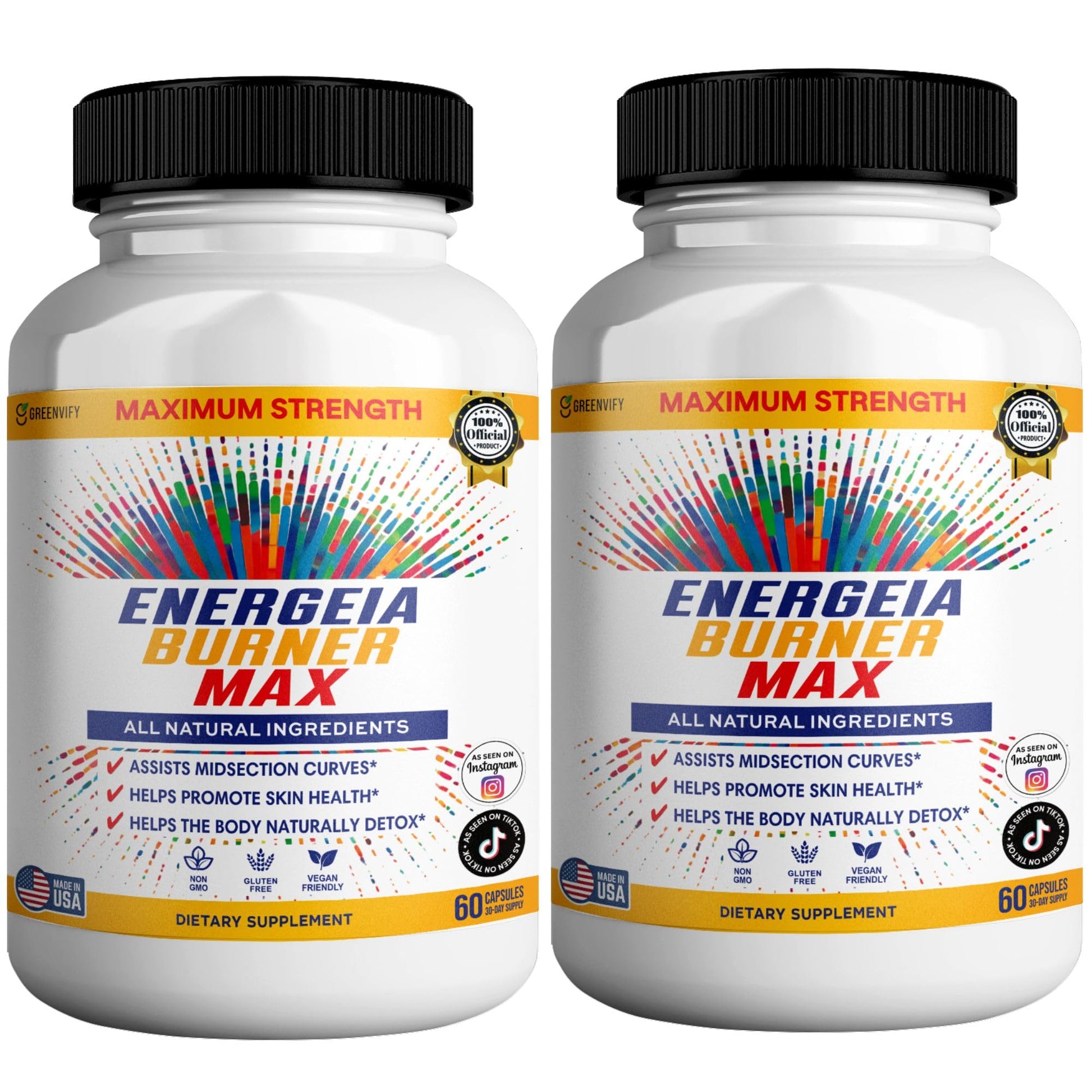 GREENVIFY Energeia Burner Max Capsules, 120 Capsules