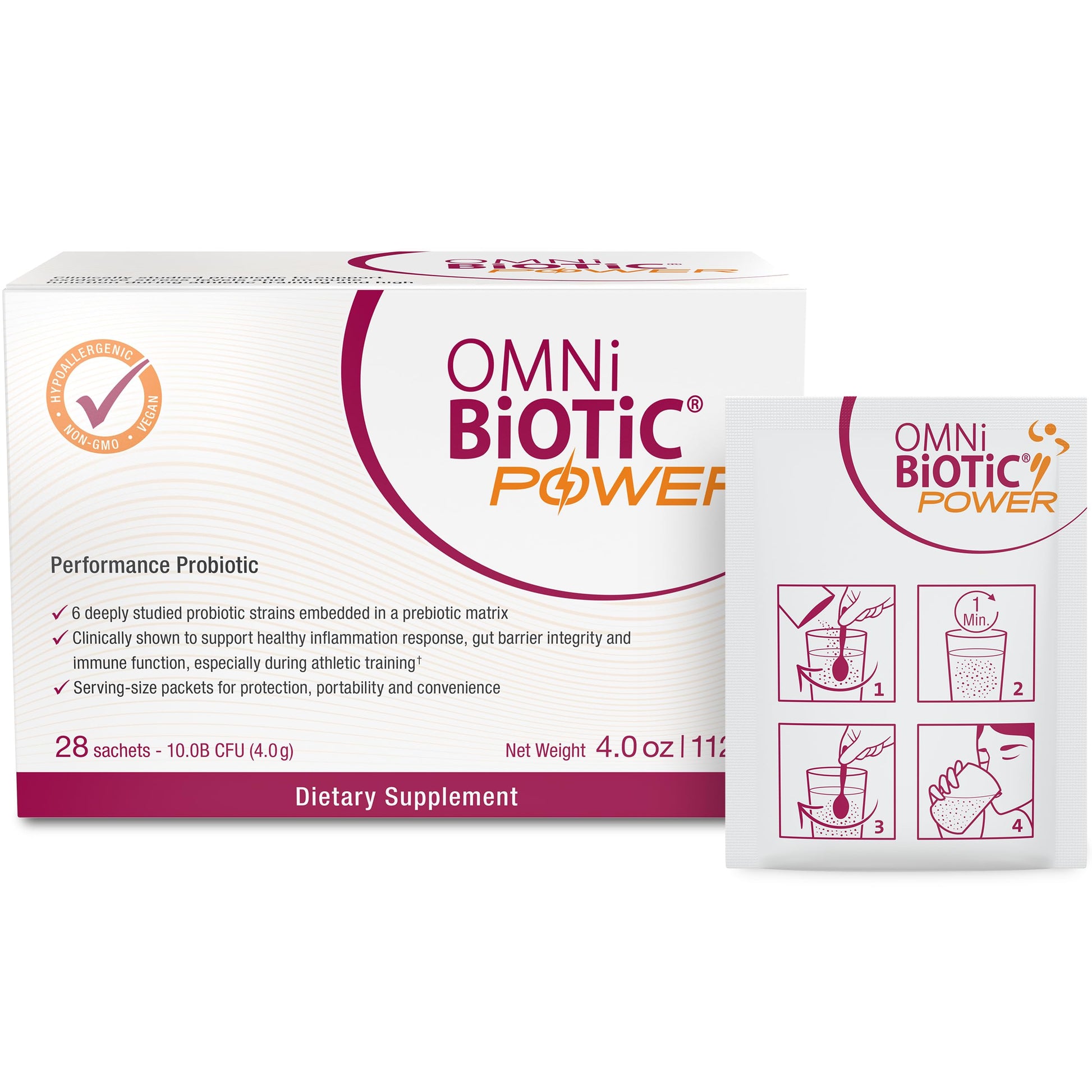 OMNi BiOTiC Power High Performance Daily Probiotic Supplement Powder 4 Ounce