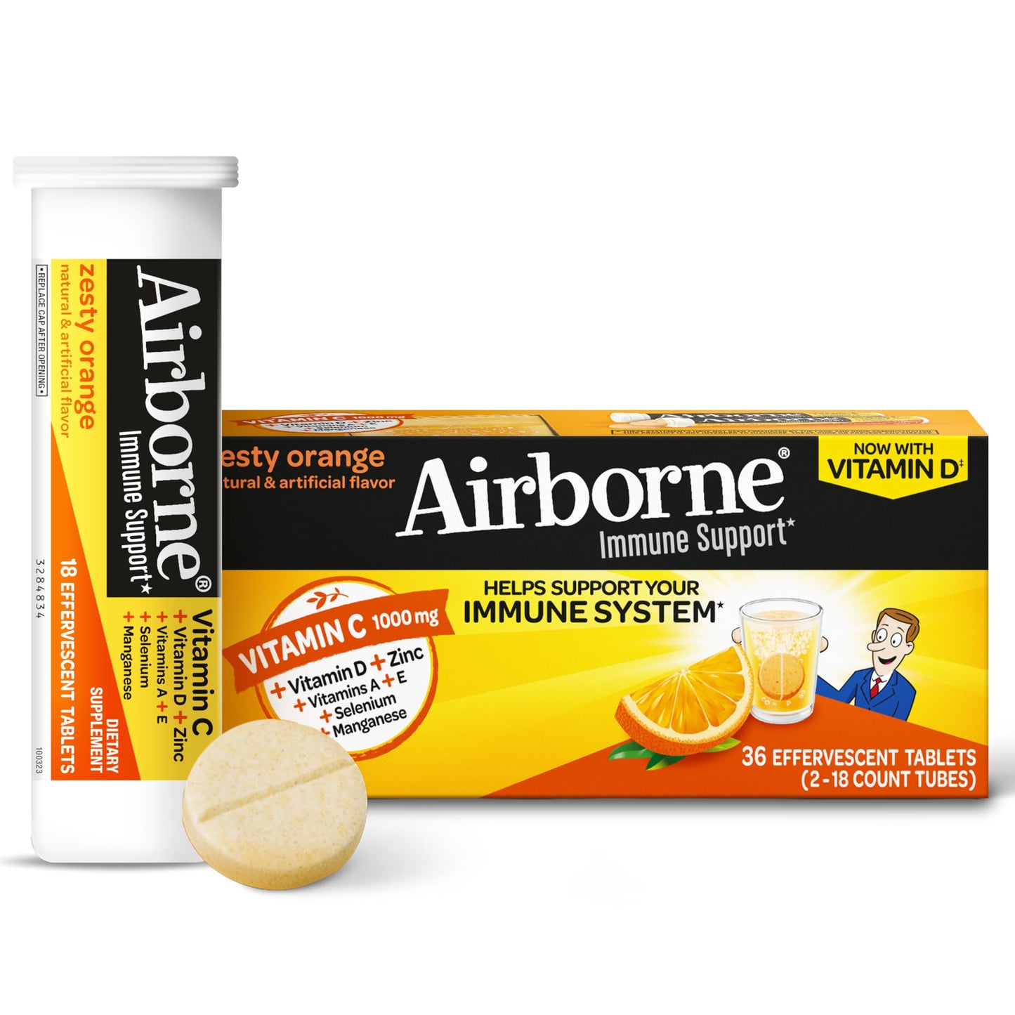 Airborne Vitamin C 1000mg Tablets 36 Count