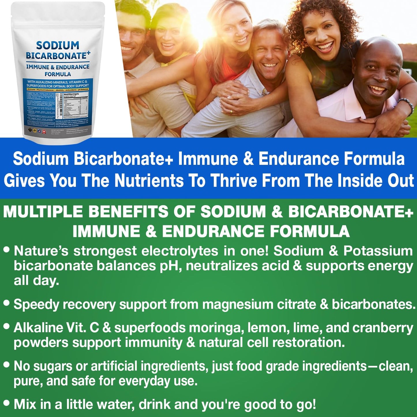 Kidney Restore Sodium Bicarbonate+ Immune & Endurance Formula Powder, 10