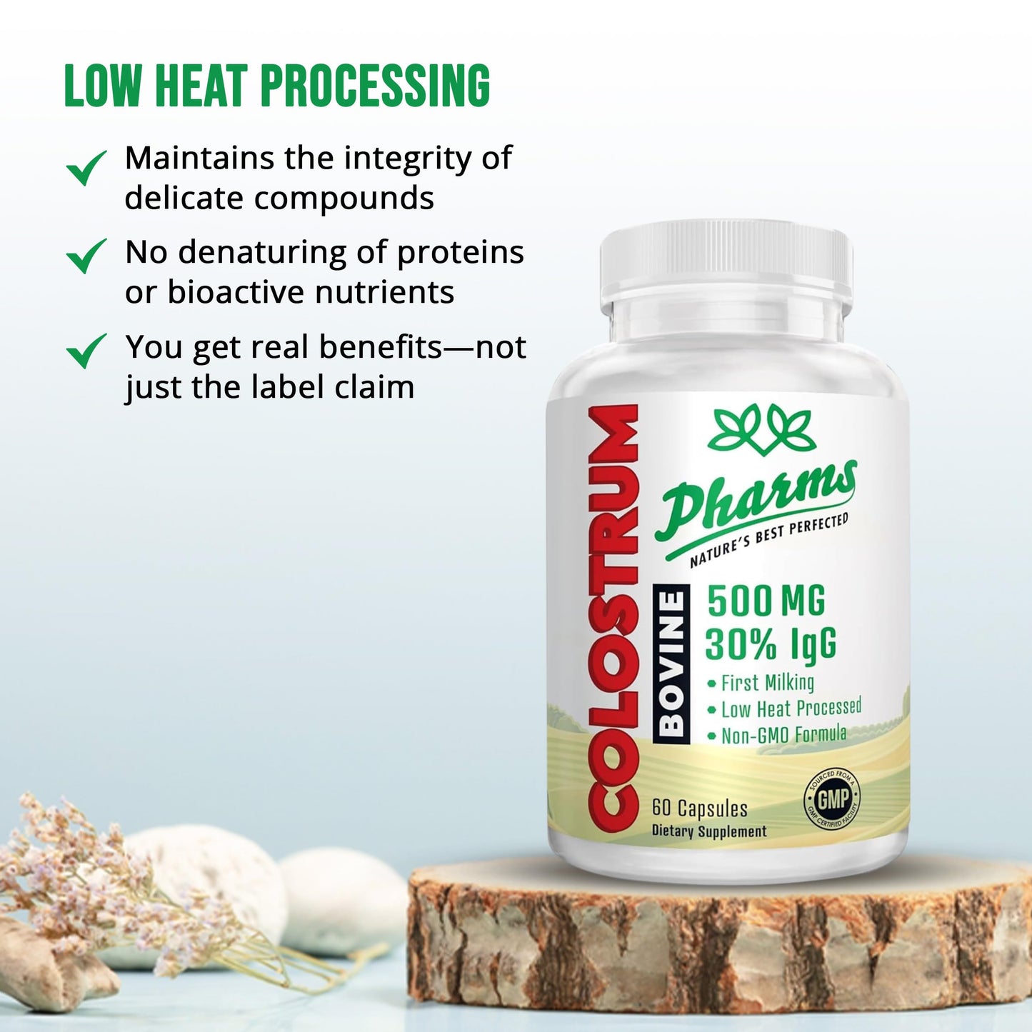 PHARMS Bovine Colostrum Capsules 60 Count