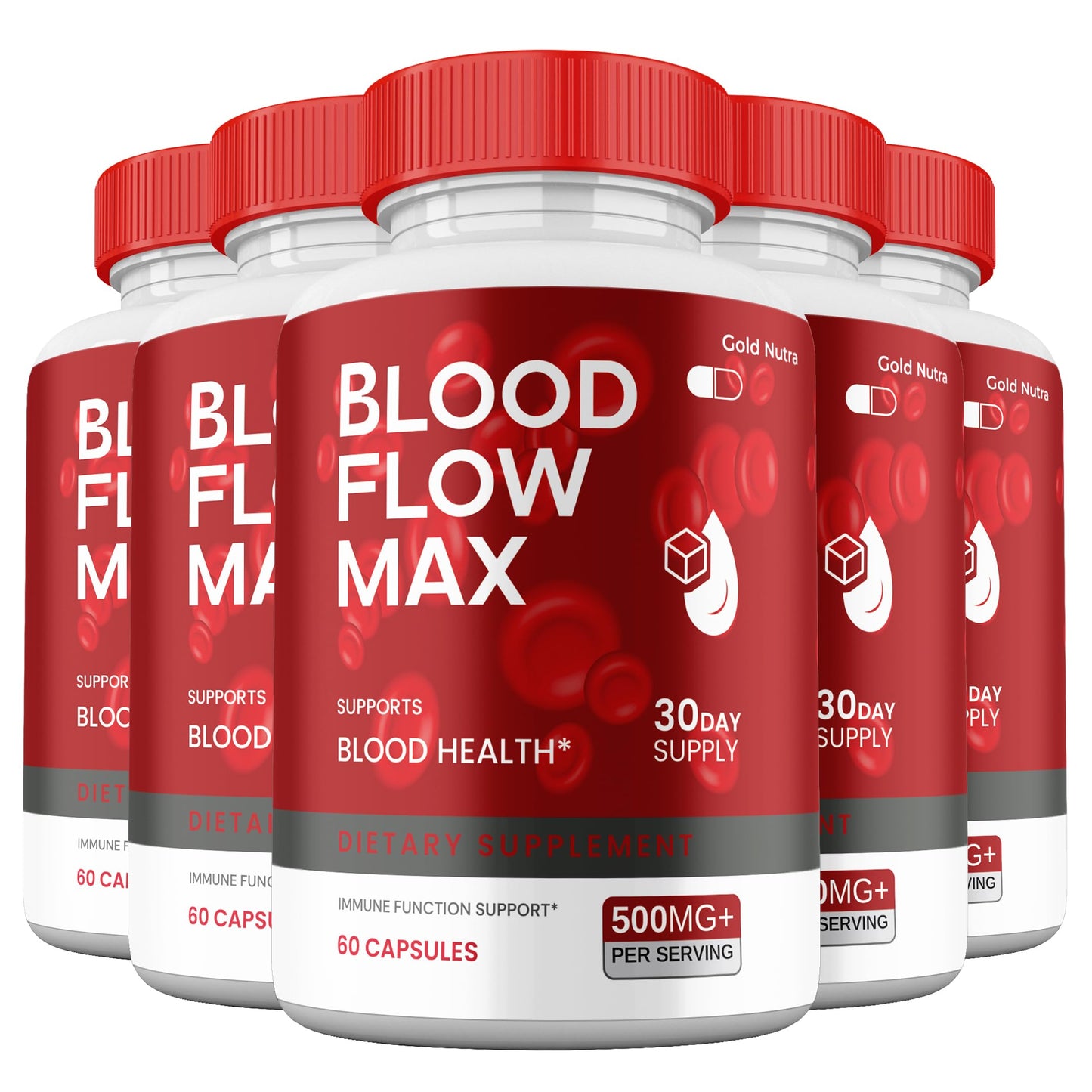 Gold Nutra Blood Flow Max Capsules, 5 Count