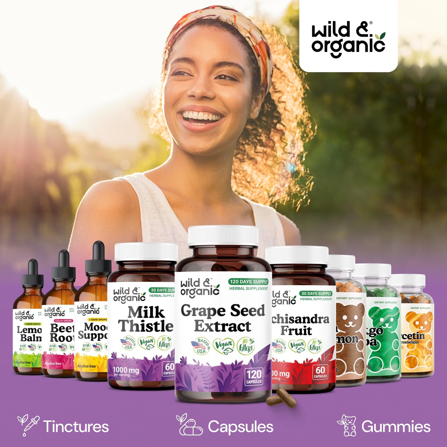 Wild & Organic Grape Seed Extract 120 Capsules