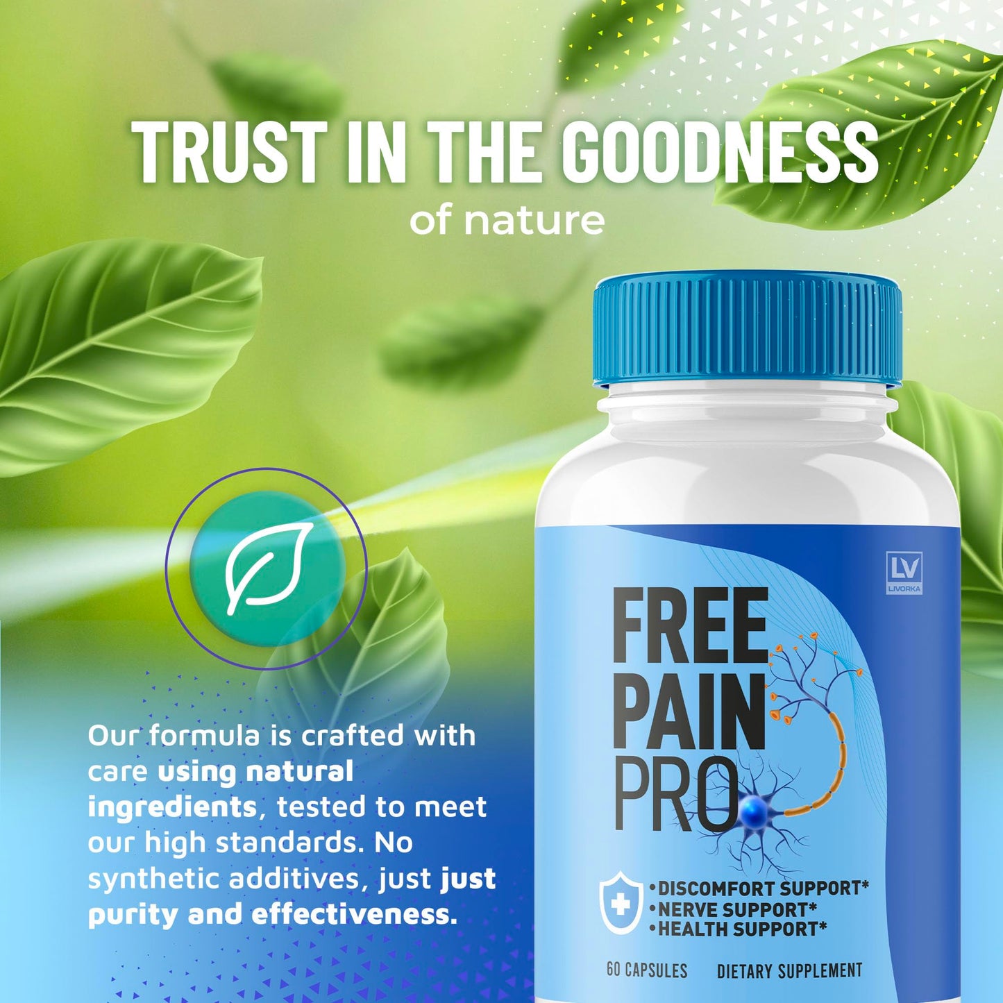 LIVORKA Free Pain Pro Capsules 60 Count