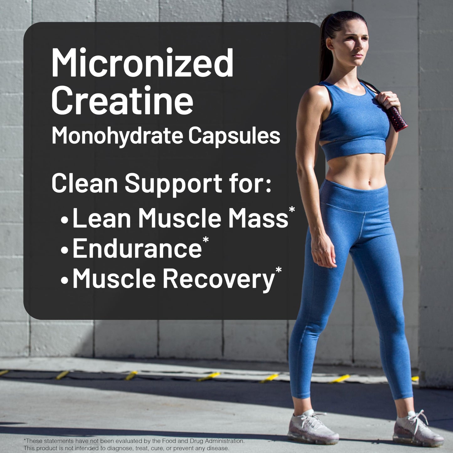 NatureWise Micronized Creatine Monohydrate Capsules, 2500mg per Serving, 60 Capsules