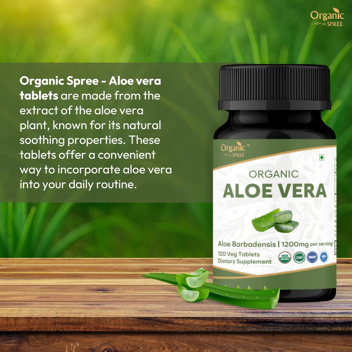 ORGANIC SPREE Aloe Vera Tablets, 240 Tablets