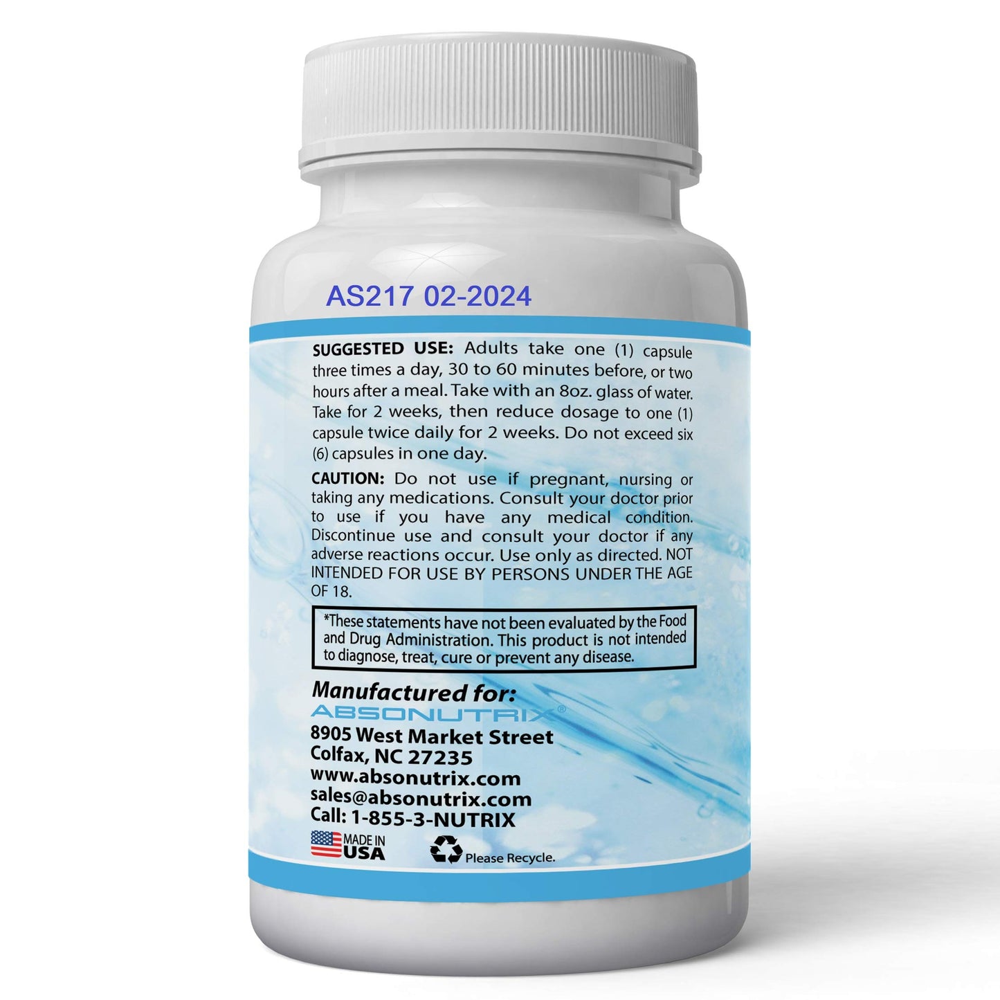 Absonutrix Serrapeptase 250,000 Units Capsule, 60 Count