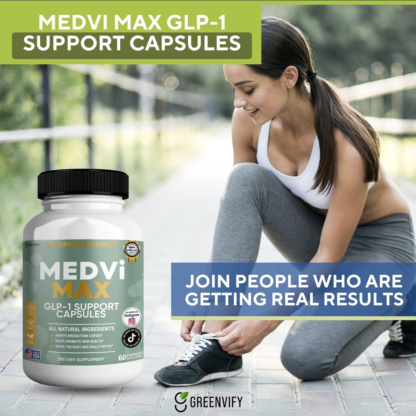 GREENVIFY MEDVi MAX GLP-1 Support Capsules, 60 Capsules