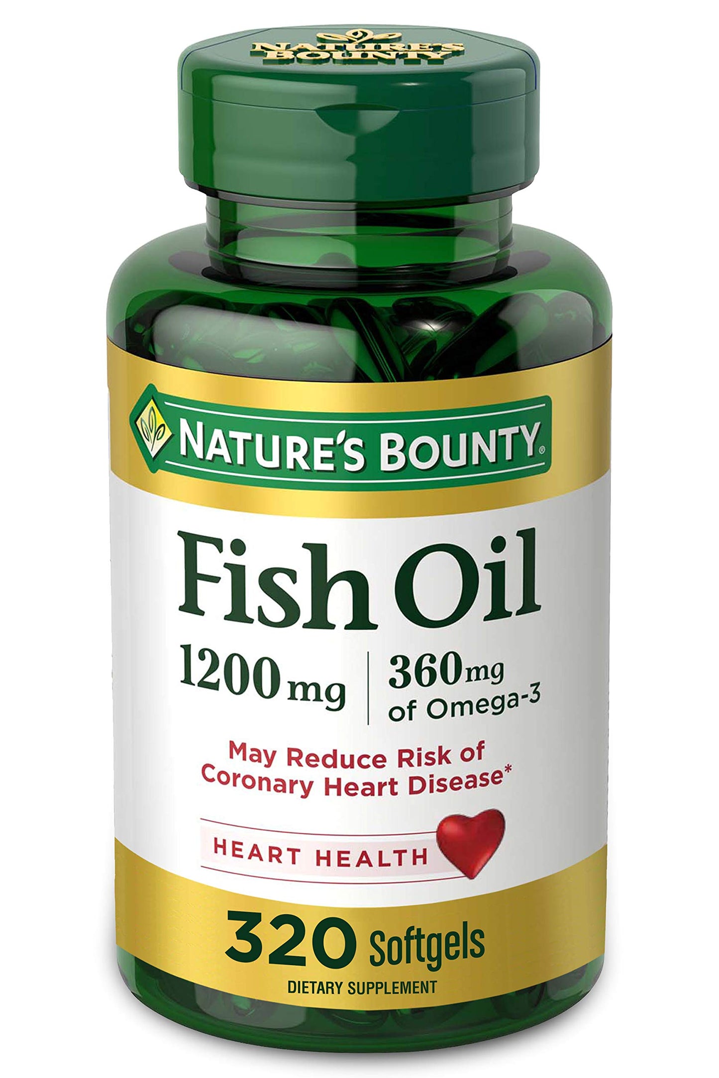 Nature's Bounty Fish Oil Softgels 1200 mg, 320 Count