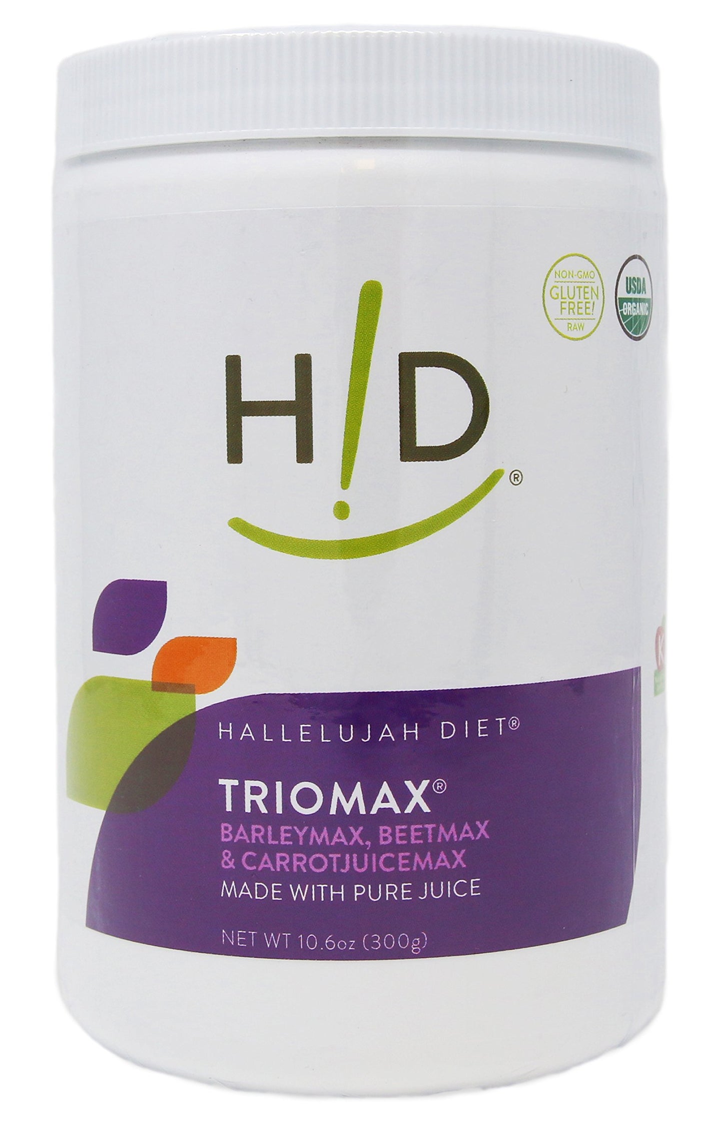THE HALLELUJAH DIET Hallelujah Diet TrioMax Superfood Vitamin & Antioxidant Blend, Pure Juice Powder Supplement 10.6 Ounce