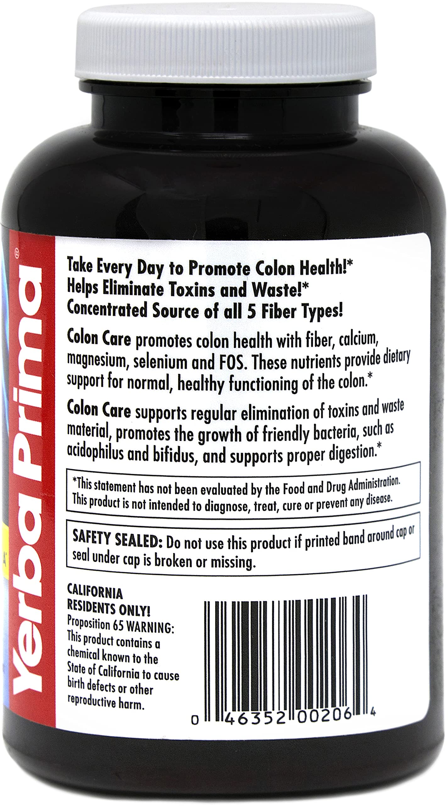 Yerba Prima Prebiotic Colon Care Capsules 360
