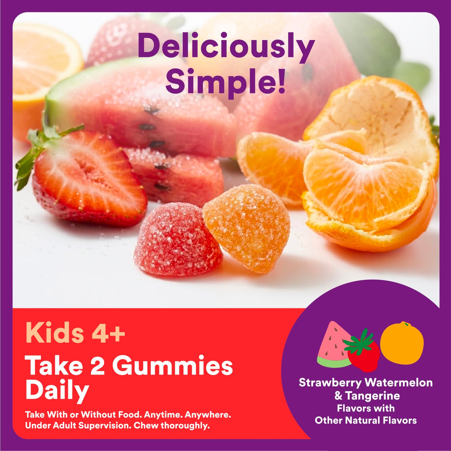 SmartyPants Kids Plus Multi & Immunity Multivitamin Gummies, 60 Gummies