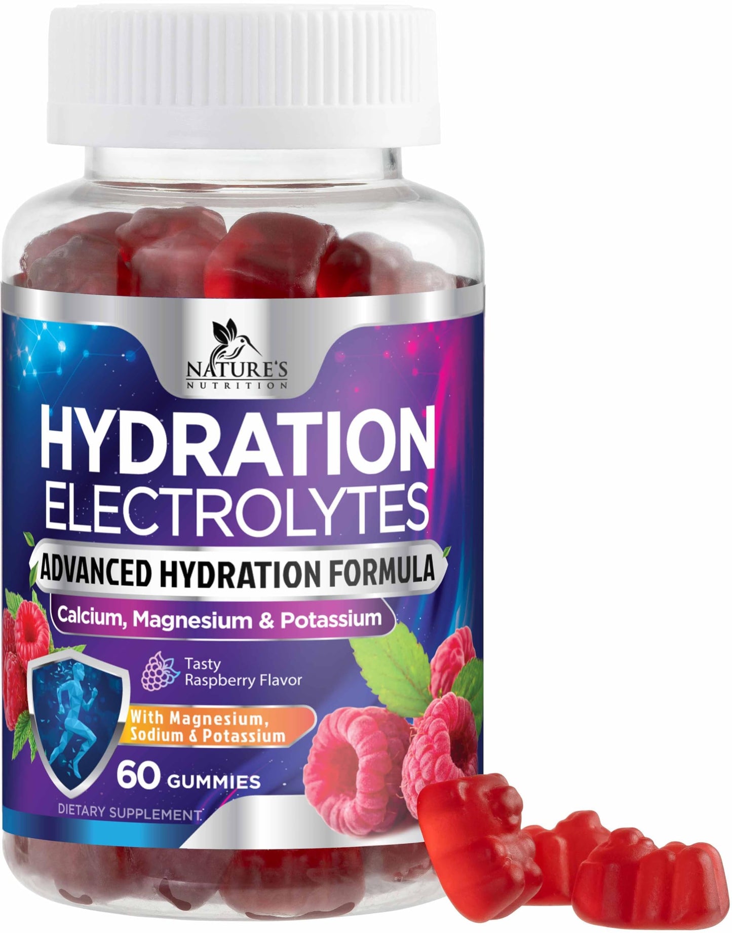 Nature's Nutrition Hydration Electrolyte Gummies 60 Count