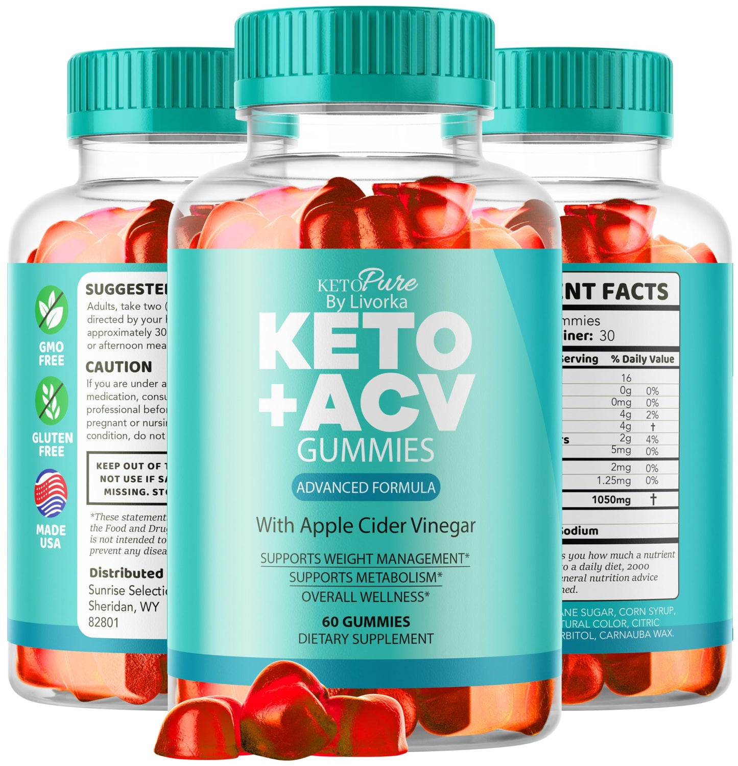 LIVORKA Keto Pure ACV Gummies Gummy 120
