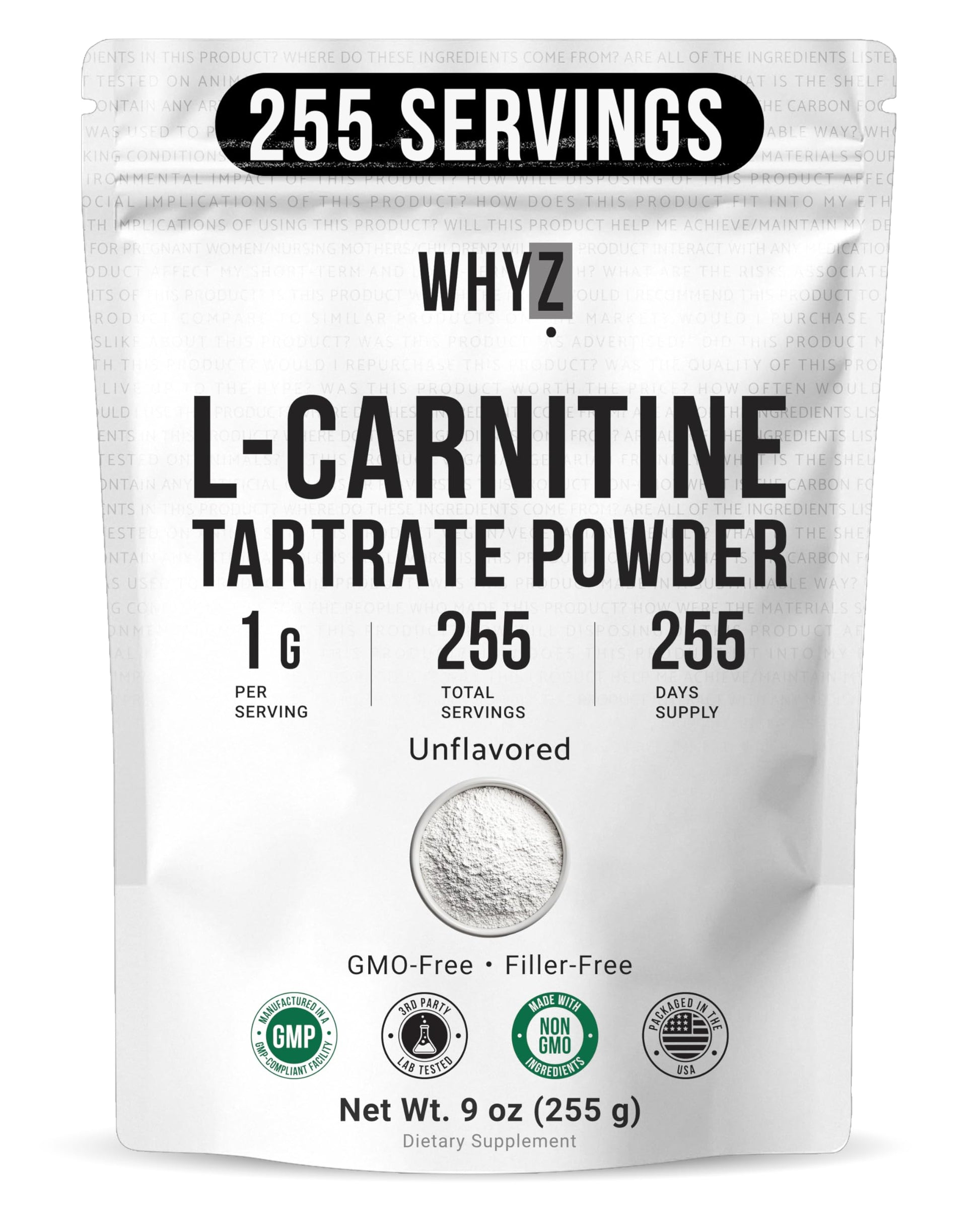 WHYZ L-Carnitine Tartrate Powder 17.6 oz