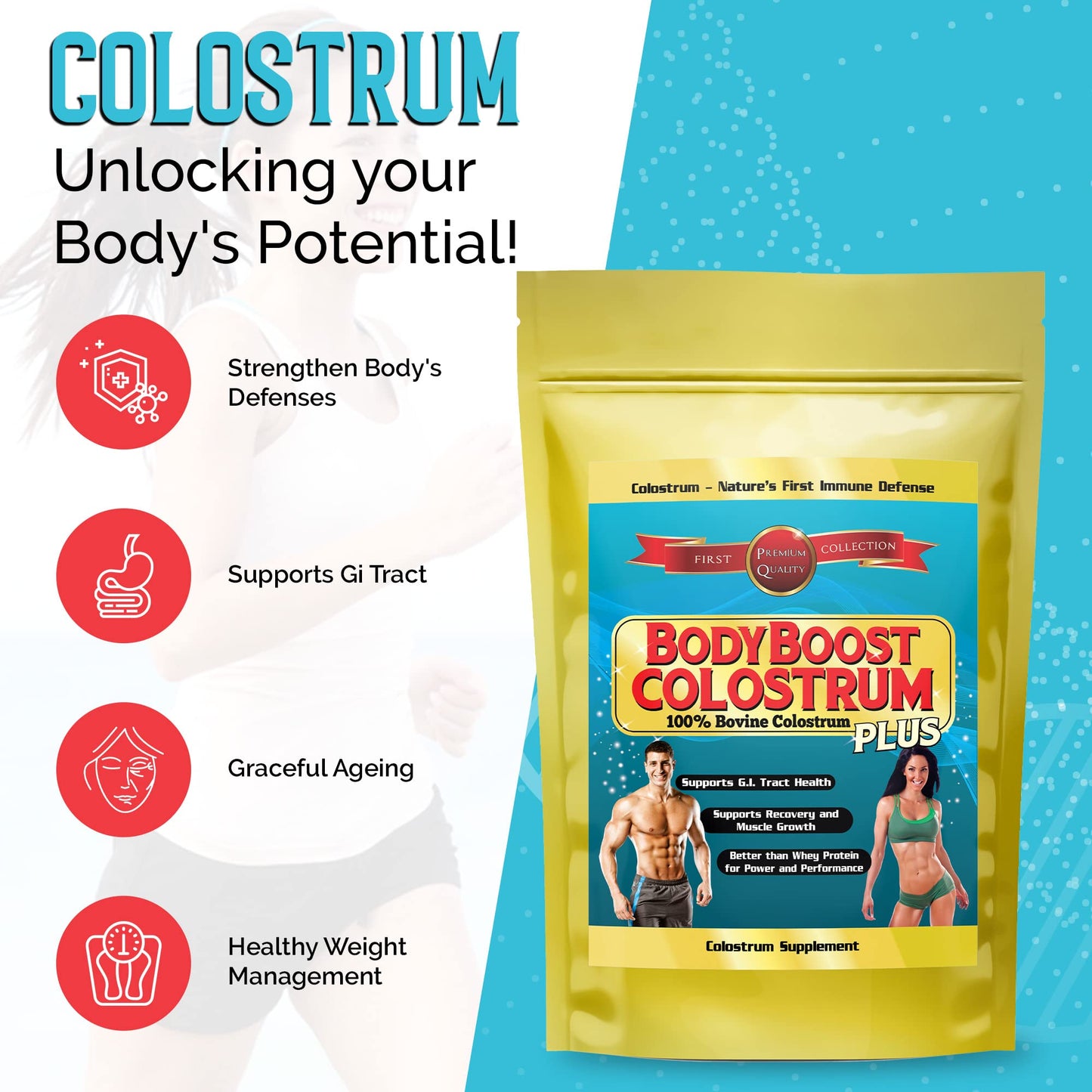 BodyBoost Colostrum Powder, 8 oz