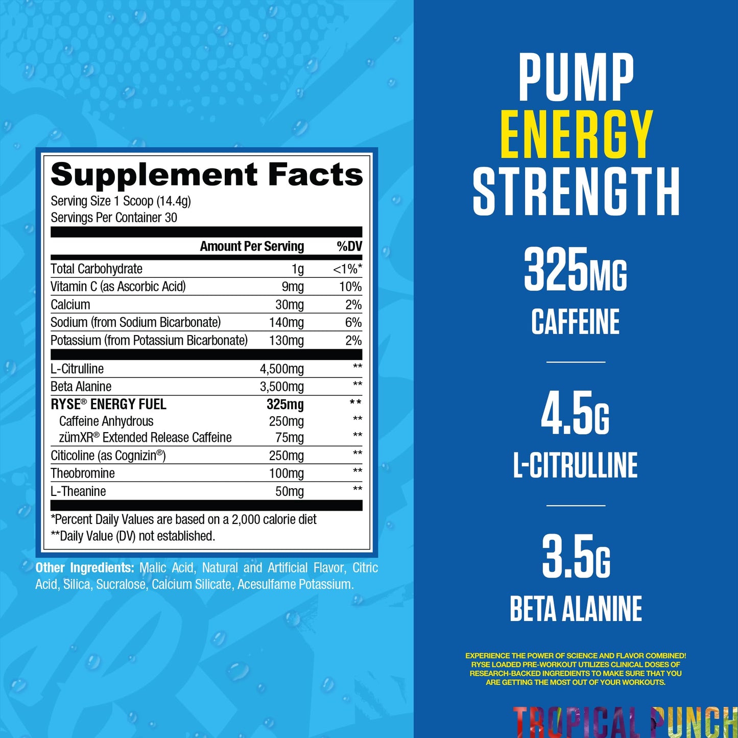 RYSE Up Supplements Ryse Loaded Pre Workout Powder 13.3 Ounce