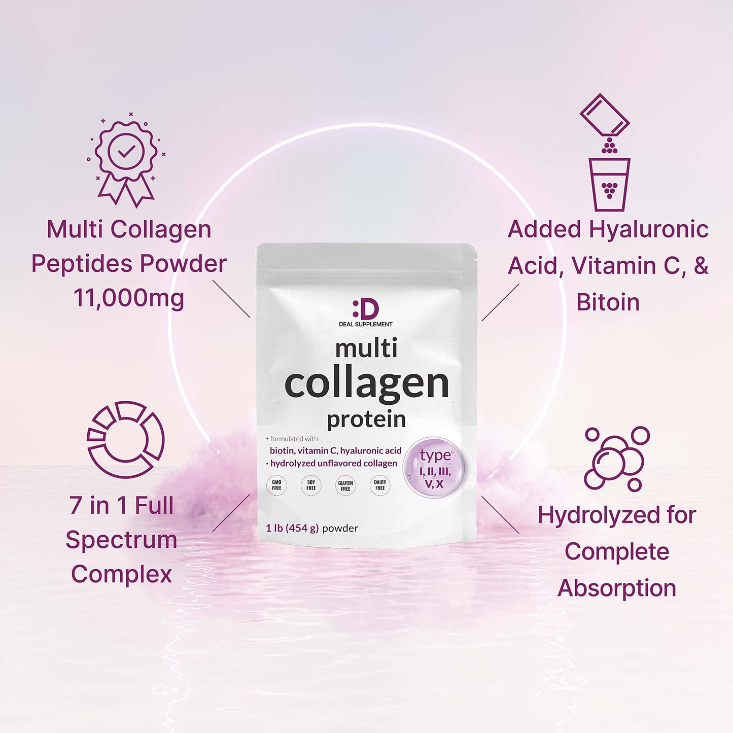 DEAL SUPPLEMENT Multi Collagen Protein Powder 16 oz
