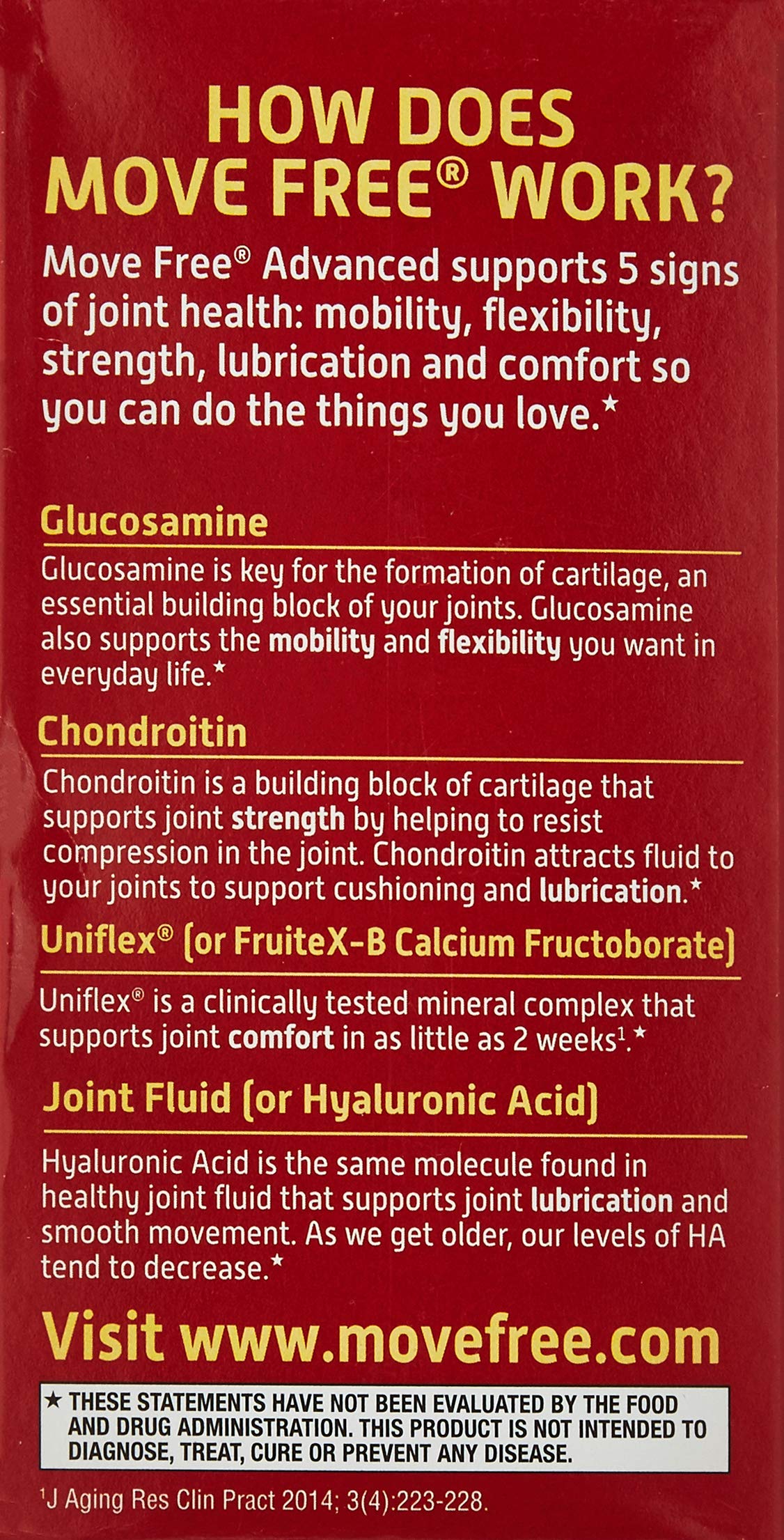 Move Free Advanced Joint Health Supplement with Glucosamine and Chondroitin Tablets, 80