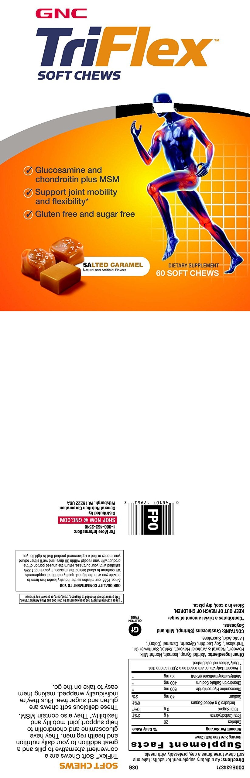 GNC TriFlex Soft Chews Chewable 60 Count