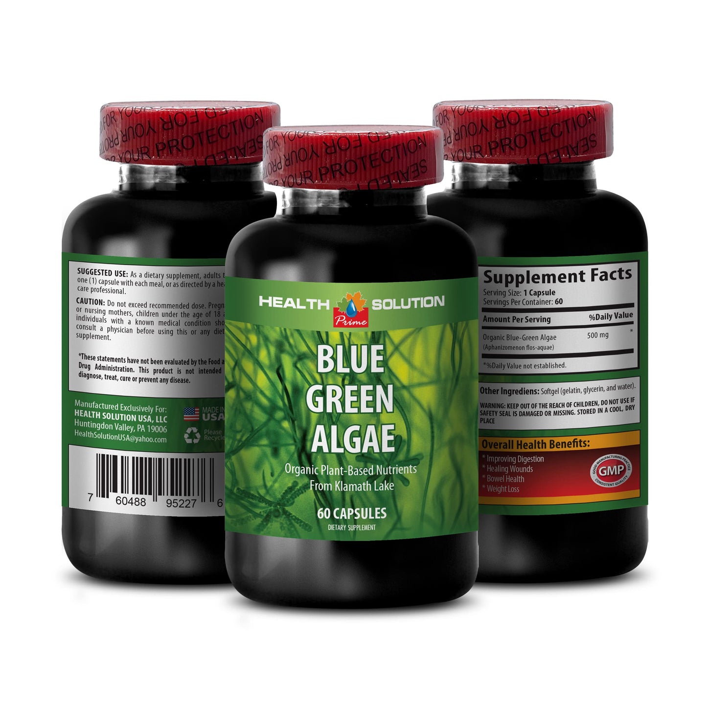 Health Solution Prime Blue Green Algae Capsule 60 Count