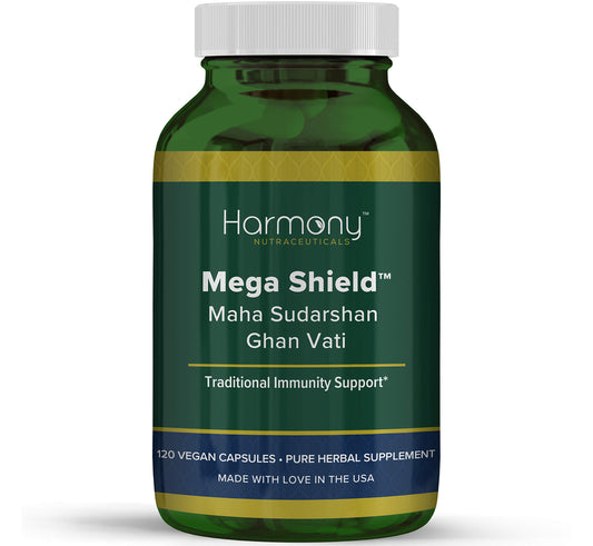 Harmony Nutraceuticals Mahasudarshan Ghan Vati Mega Shield Pure Ayurveda Capsules 120 Count