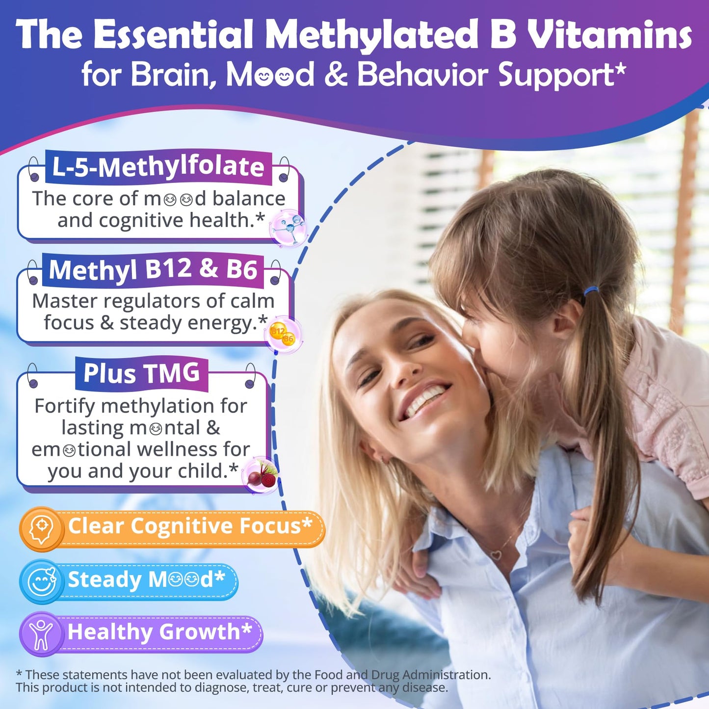 Nextdia L-Methylfolate 1000mcg Methyl B12 Gummies, 120 Count