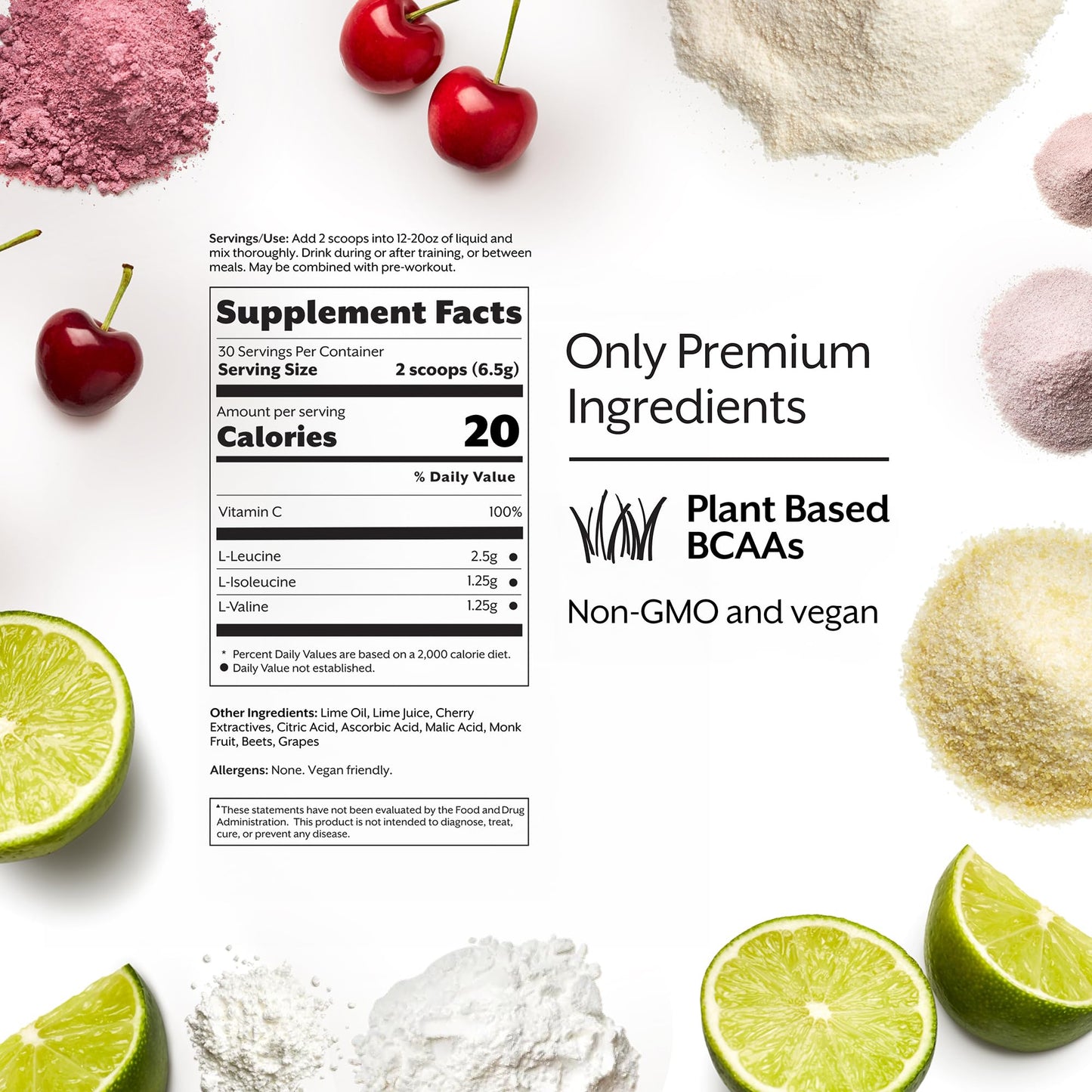 ProMix Nutrition BCAA Powder With Essential Amino Acids, Cherry Limeade, 6.88 Ounce