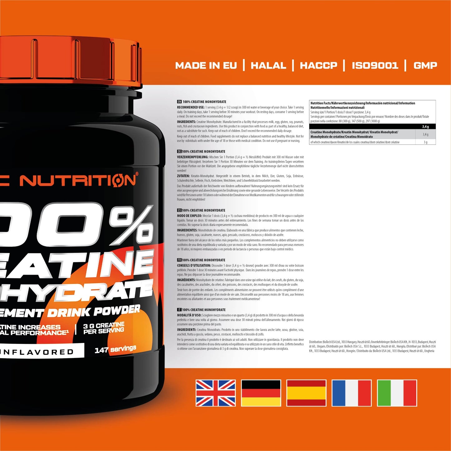 Scitec Nutrition 100% Creatine Powder 500 g
