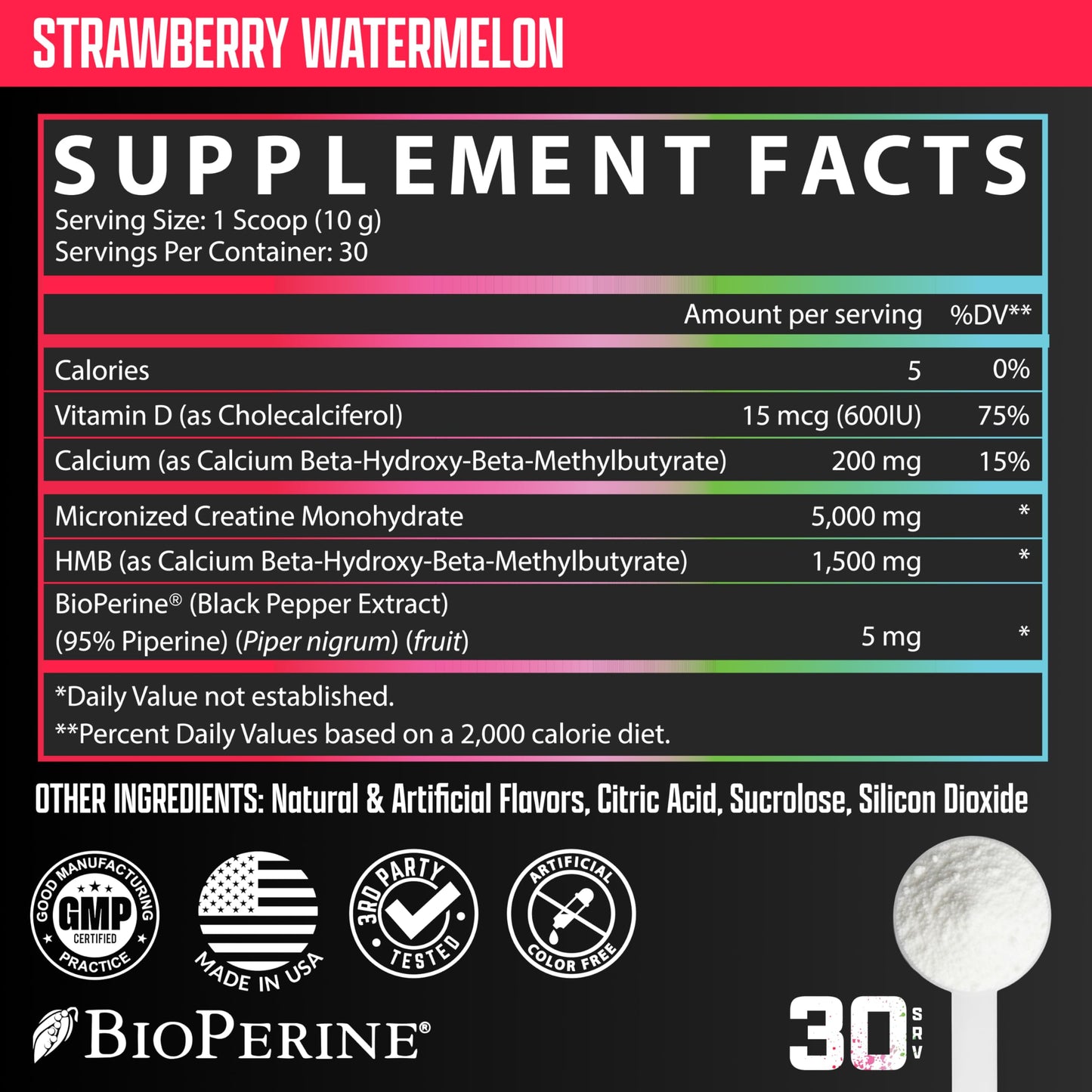 Nutrex Research Creatine HMB Powder, 10.58 Ounce
