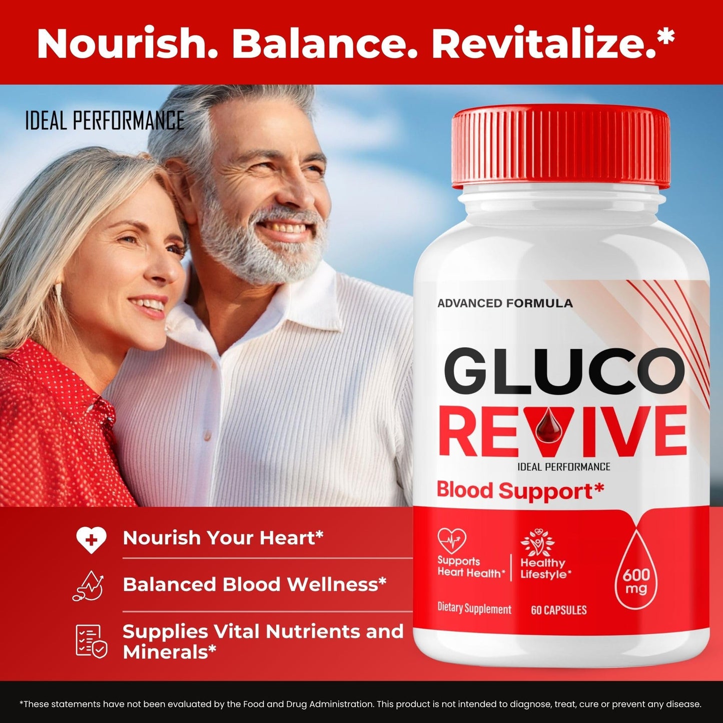 IDEAL PERFORMANCE Gluco Revive Capsules 300 Count